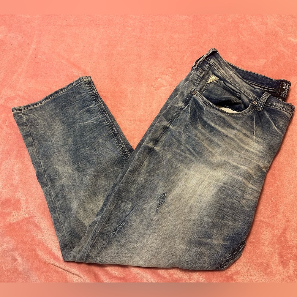 Salvage Men’s Jeans Anarchy Relaxed Straight 40R